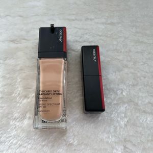 Shiseido foundation and lipstick